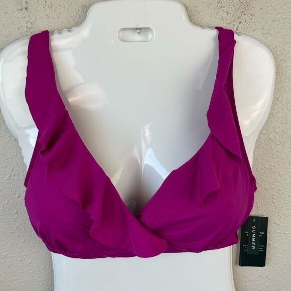 NWT Lauren Ralph Lauren Bikini Top Size 16 - Picture 1 of 4